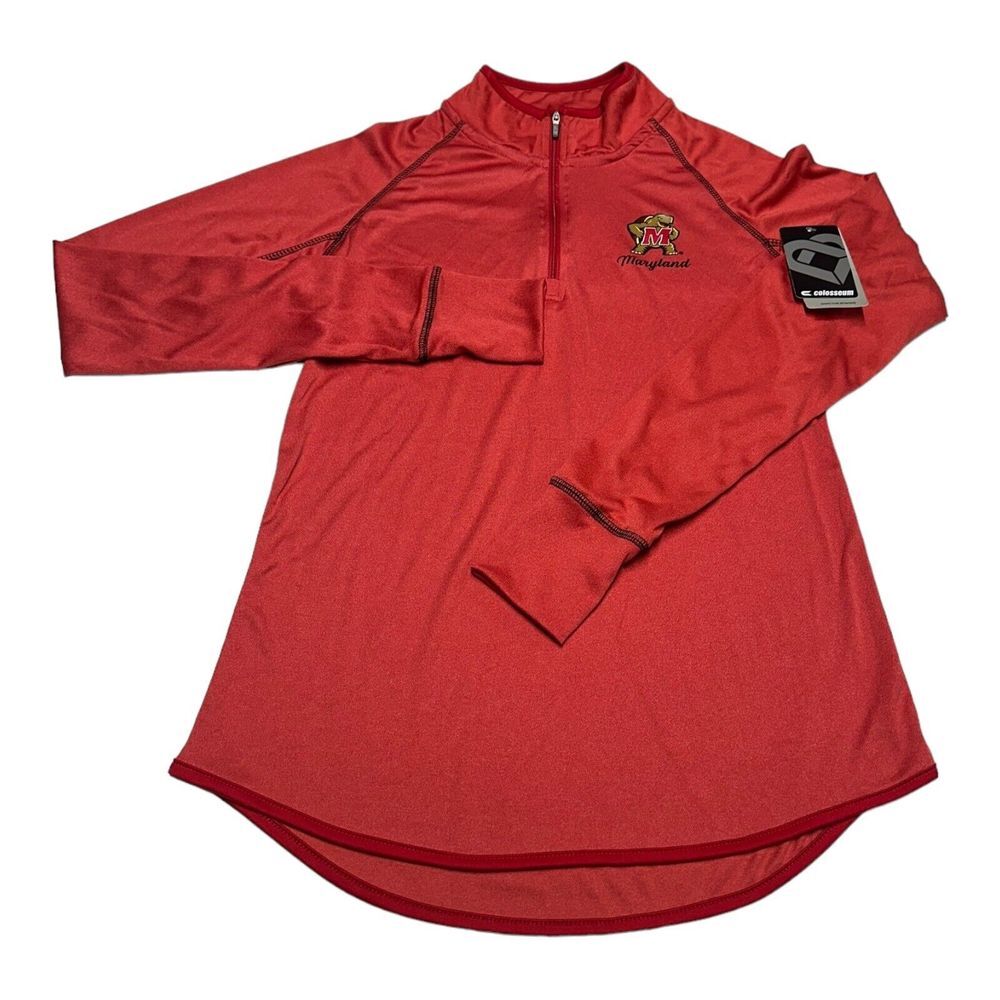 Colosseum Maryland‎ Terrapins Terps 1/4 Zip Pullover Women's Size L Lightweight
